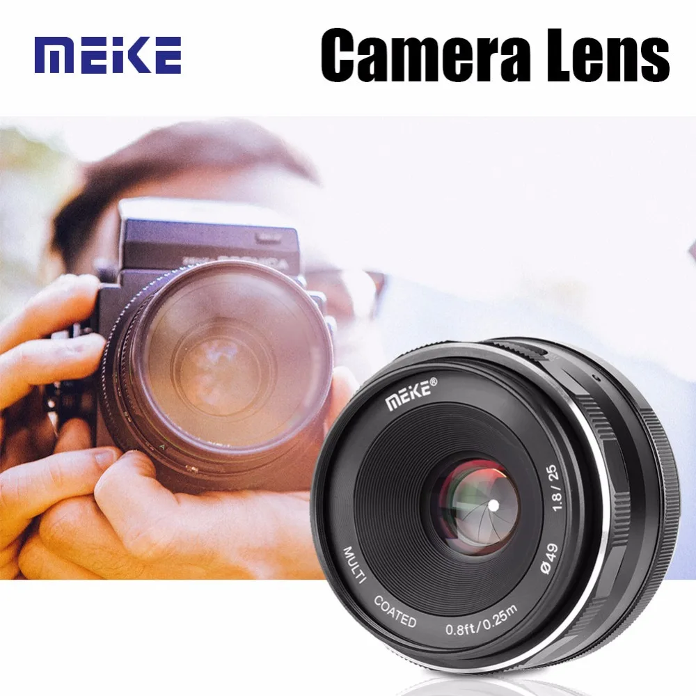 Meike 25 мм f1.8 ручная фокусировка широкоугольный объектив для sony A6000 A6300 A6500 A7 A7II для sony E mount беззеркальных камер