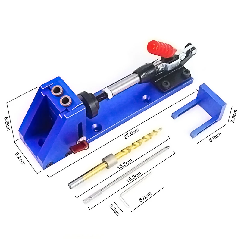 Woodworking Oblique Hole Punch Locator Slant-Hole Tool Kit Locator Positioner Jig Pocket Clamp Wood Drilling Bit XK-2 Hand Tool Woodworking Oblique Hole Punch Locator Slant-Hole Tool Kit Locator Positioner Jig Pocket Clamp Wood Drilling Bit XK-2 Hand Tool