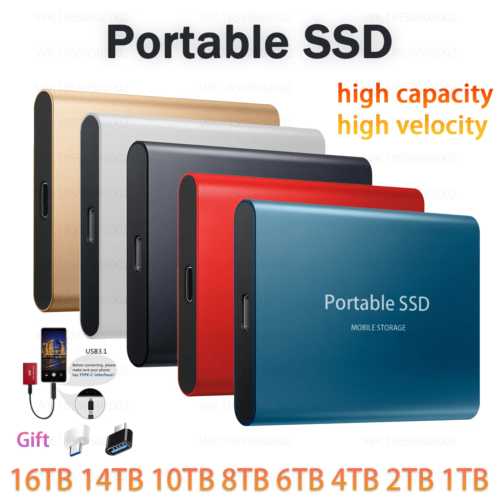 Small portable external hard drive 1TB 2TB 4tb 6tb 8tb hard disk for PC Laptop Computer external hard disk 500gb