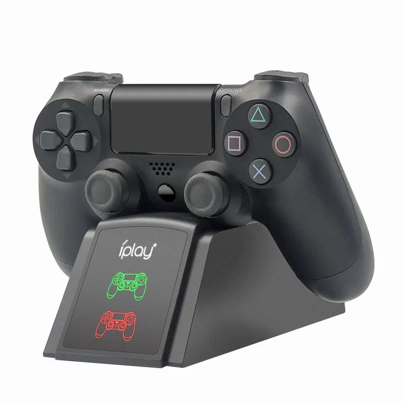 Двойной геймпад зарядная станция беспроводной игровой контроллер Joypad зарядное устройство Подставка джойстик база playstation 4 для PS4 Dualshock 4 док-станция