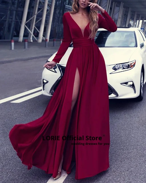 LORIE Long Sleeve Evening Dress Women 