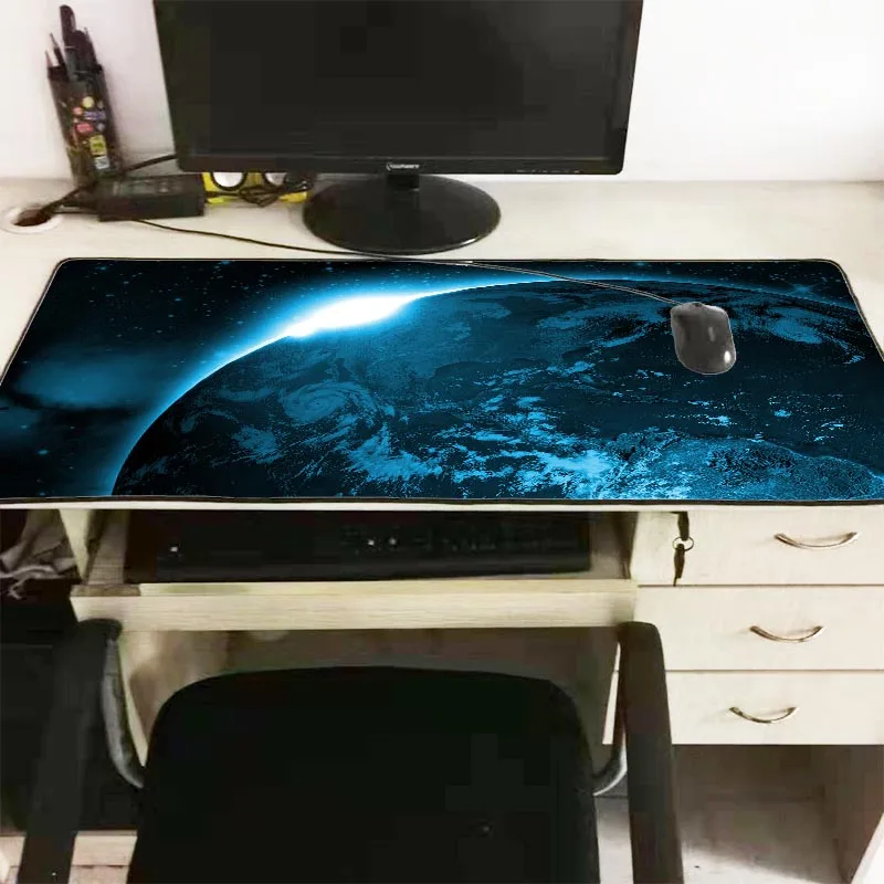 Mairuige Moon Blue Space большой замок края коврики для мыши компьютер Аниме Коврик для мыши и ноутбука клавиатуры коврик резиновый игровой коврик для мыши Настольный коврик