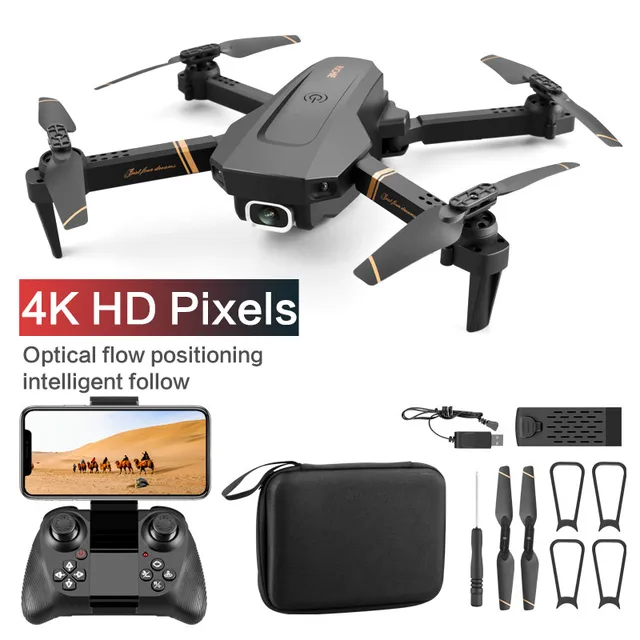 V4 Rc Drone 4k HD Wide Angle Camera 1080P WiFi fpv Drone Dual Camera Quadcopter Real-time transmission Helicopter Toys 4