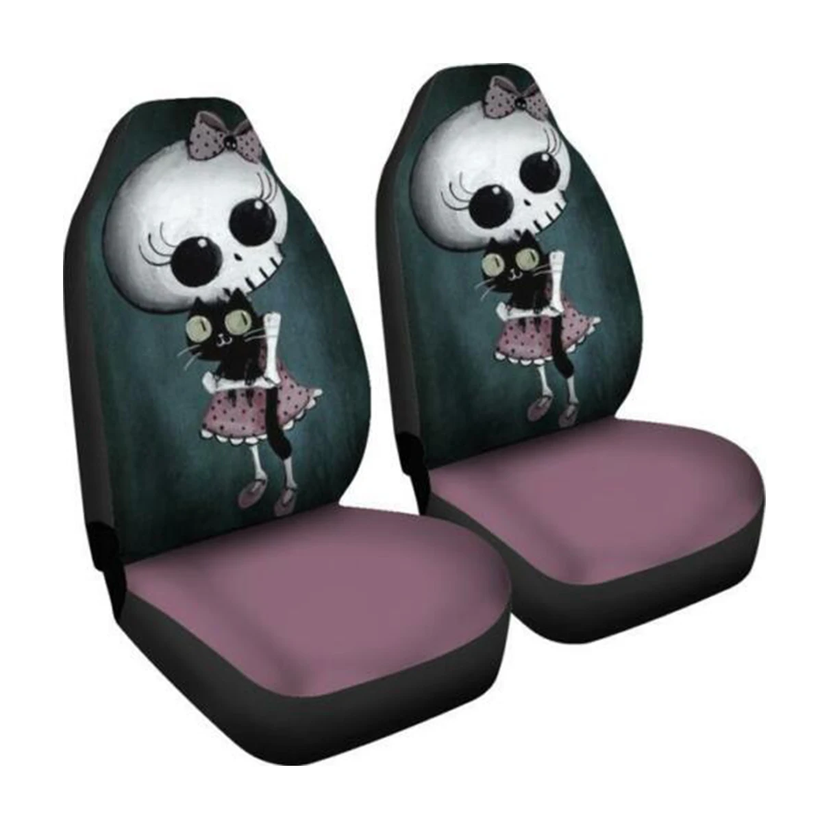 Универсальные чехлы для сидений автомобиля с 3D рисунком черепа, декор для автомобиля, чехол для сиденья автомобиля, защита для сиденья автомобиля, чехол для подушки