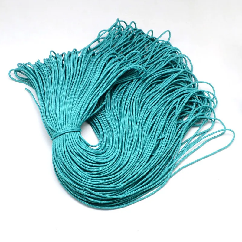 DarkCyan 100 м/пачка dia2мм веревки из полиэстера и спандекса нить DIY ювелирные аксессуары поиск ожерелья браслеты принадлежности для изготовления - Цвет: DarkCyan