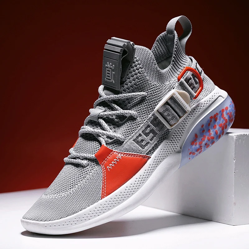 

New Trend Running Shoes For Men Black Sport Trainers Mens Breathable Men Walking Jogging Sneakers Non-Slip Man Sock Gym Shoes