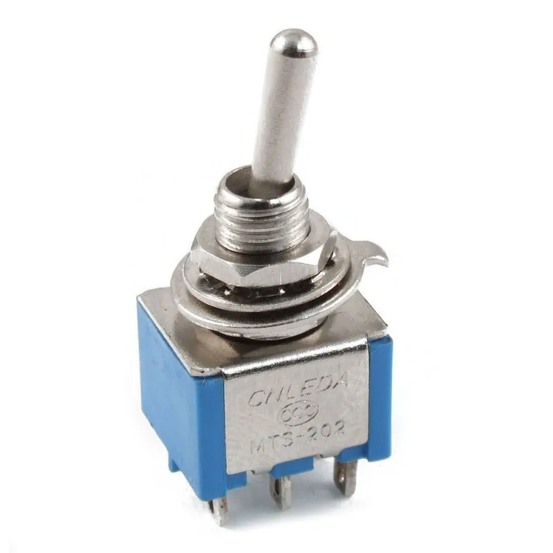 AC 3A/250V 6A/125V 6 Pin DPDT ВКЛ/вкл 2 позиции Мини тумблер синий подходит 6 мм отверстие для переключения света или двигателей