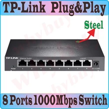 Стальной шкаф, 8 портов 1000 Мбит/с гигабитный Ethernet коммутатор, 10/100/1000 Мбит/с Ethernet сетевые переключатели, концентратор LAN, полный дуплекс, Plug& Play