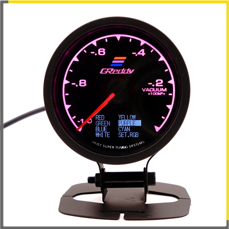 

Racing Gauge GReddi Multi D/A LCD Digital Display Vacuum Gauge Car Gauge 2.5 Inch 62mm 7 Color in 1