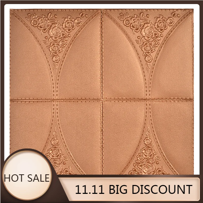 

3D Wall Stickers Rose carving Bedroom Decor Waterproof Self-adhesive Wallpaper For Living Room Kitchen TV Backdrop Decor