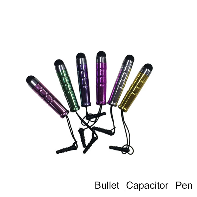 Bullet Capacitive Pen Stylus Mobile Phone Tablet with Dust Plug Capacitive Screen Universal Handwriting Stylus