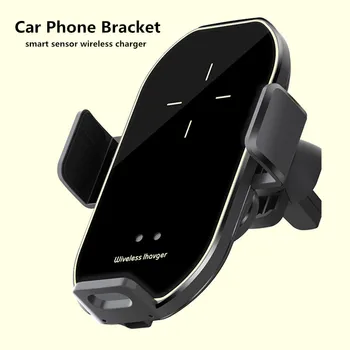 

NEW Design Smart Sensor Wireless Car Charger 2 in 1 Qi 10W Auto-Clamping Fast Charging Car Mount Air Vent Phone Holder GPS Stand