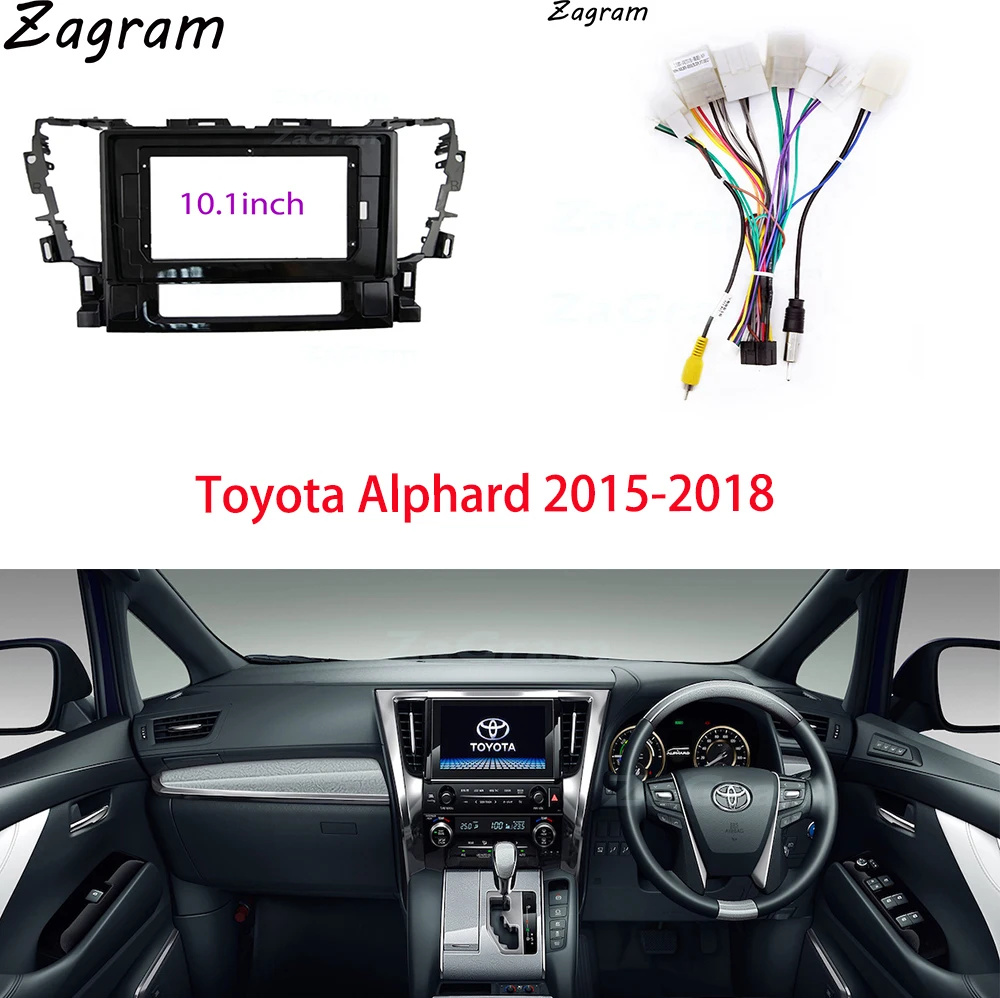 Автомобильный Кабель Fascia 10 1 дюйма 2 Din для Toyota Alphard 2015-2018 панель Cd Dvd-плеер
