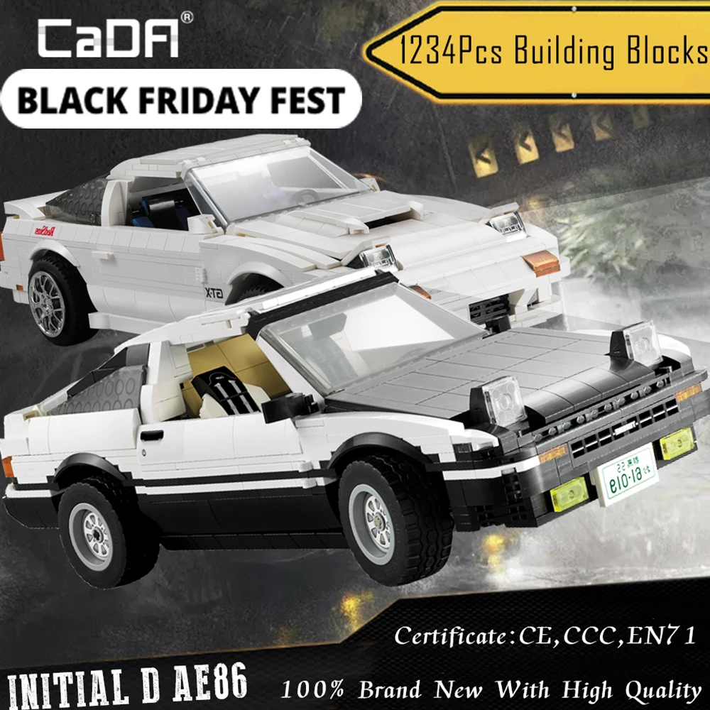 Cada Initial D Ae86 Racing Car Building Block 1234pcs Speed Champions City Creator Expert Bricks Set Model Toy Kids Gifts 766 Stacking Blocks Aliexpress