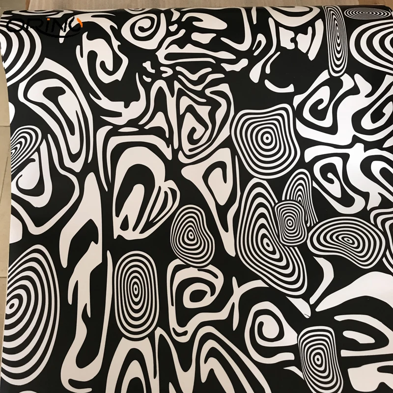 Black White Camouflage Vinyl Wrap Film-5