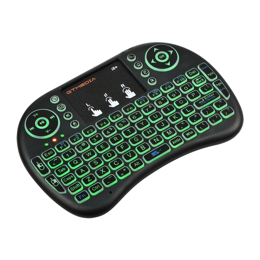 Беспроводная мини-клавиатура с подсветкой i8, 2,4 ГГц, английская версия, Air mouse, сенсорная панель I8, пульт дистанционного управления для Android tv Box, ноутбука, из Бразилии