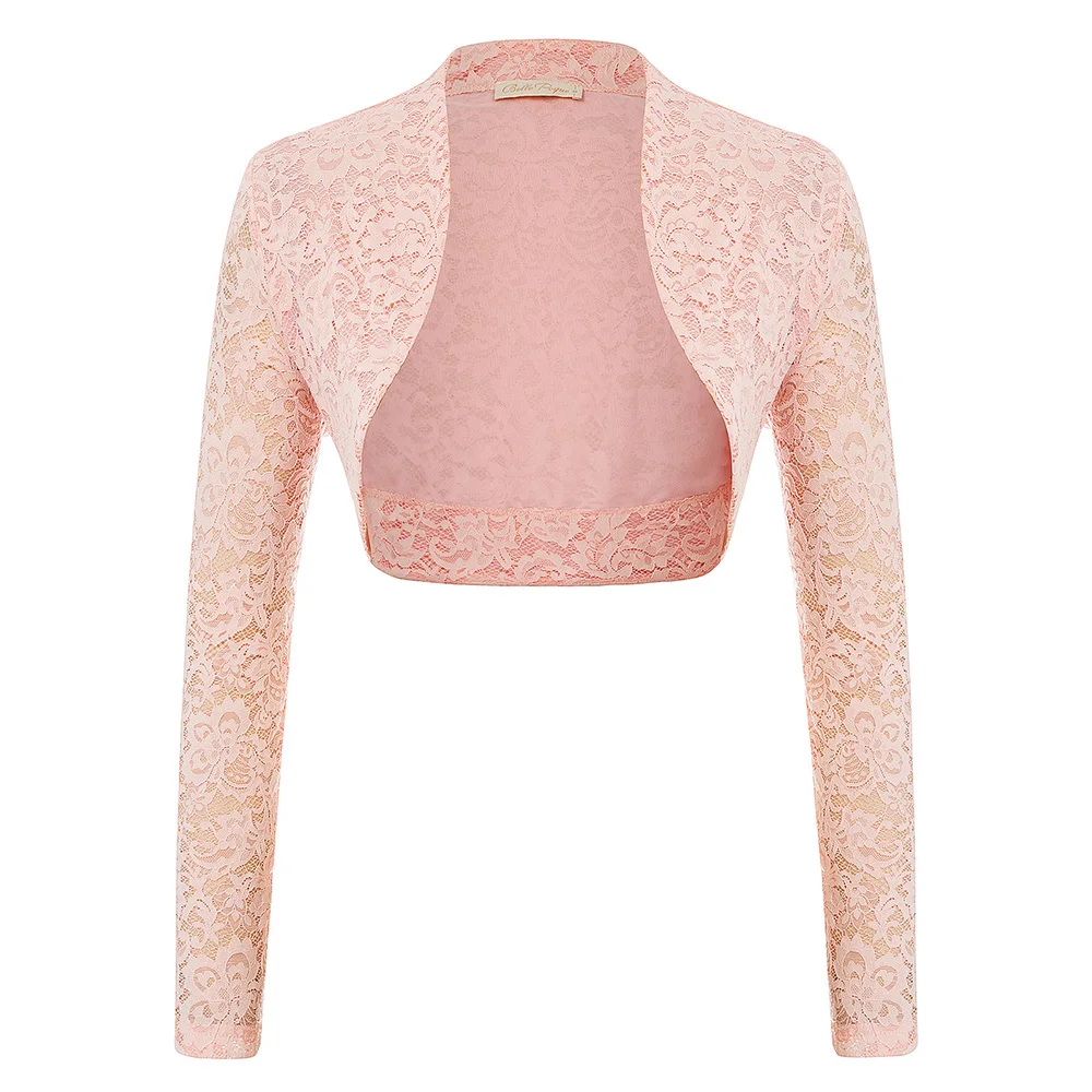 トップス 1960s Pink floral lace bolero jacket 1960s Pink floral lace bolero jacket Sweet Pink Lace Bolero