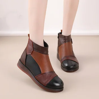 

Women's Winter Boots 2020 Genuine Leather Boots Women's Winter Boots Female Shoe Boots On Flat Sole Botas Mujer