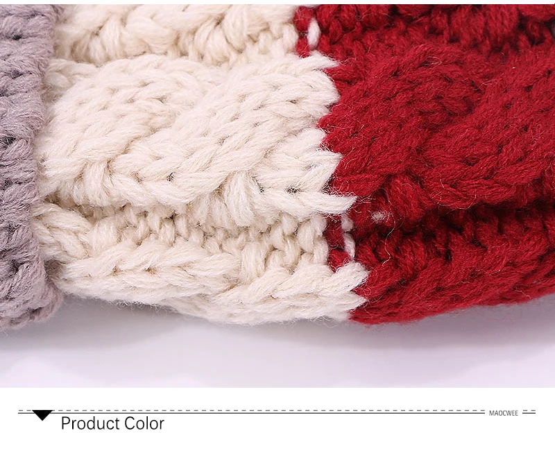 Winter Hat Scarf Set For Women Girl Warm Lnner Heater Beanies Hat For Girl Ring Scarf Pompoms Winter Hats Knitted Caps Scarf