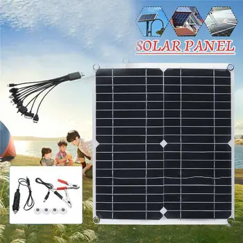 

35W/5V Solar Panel with 8 kinds of ports wire Mini Solar System DIY For Battery Cell Phone Charger 35W Solar