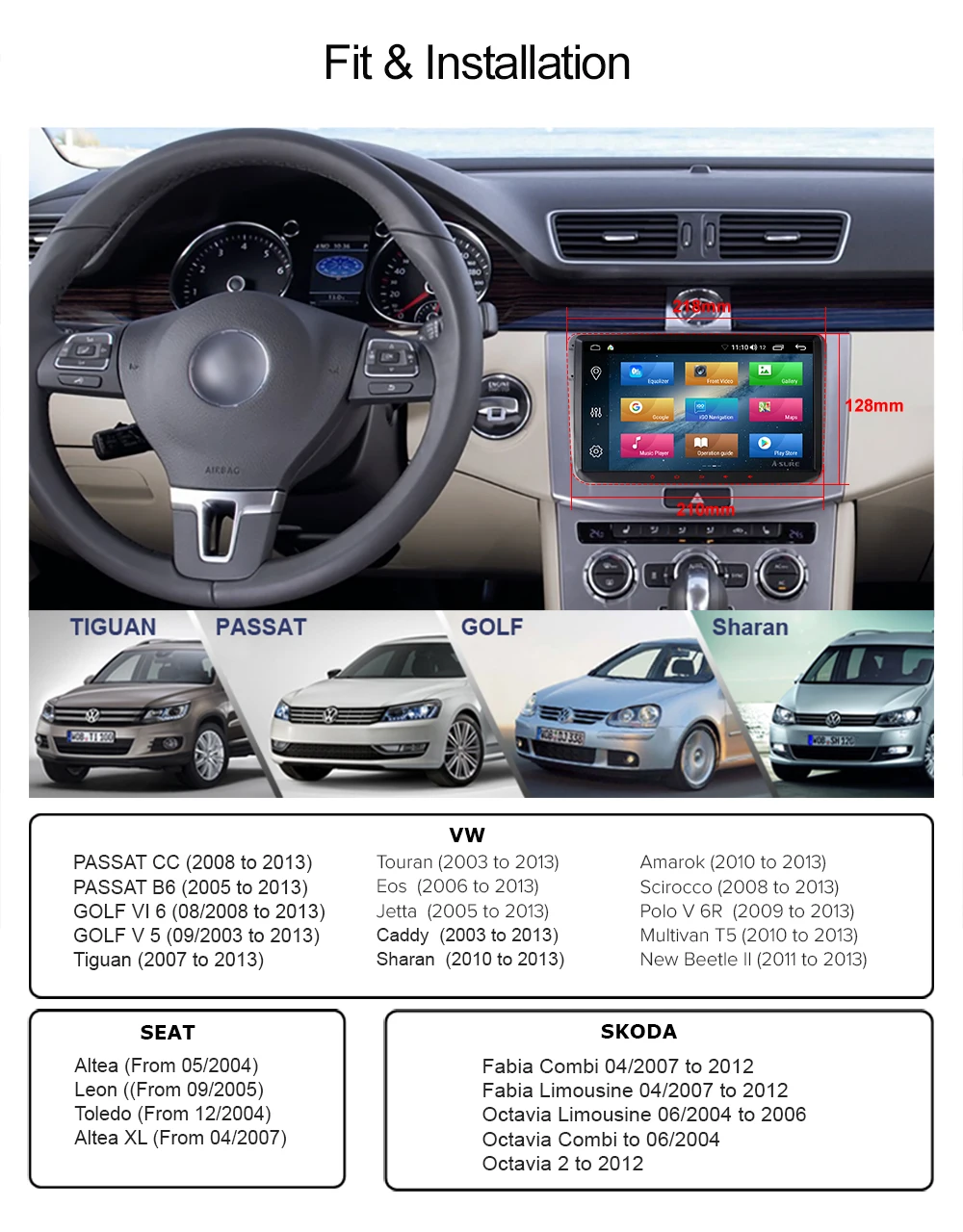 Cheap A-Sure 9 Inch 8 core Android 8.1 Car Multimedia GPS Radio for Volkswagen VW Tiguan Polo Golf 5 6 Passat B6 skoda Transporter T5 5