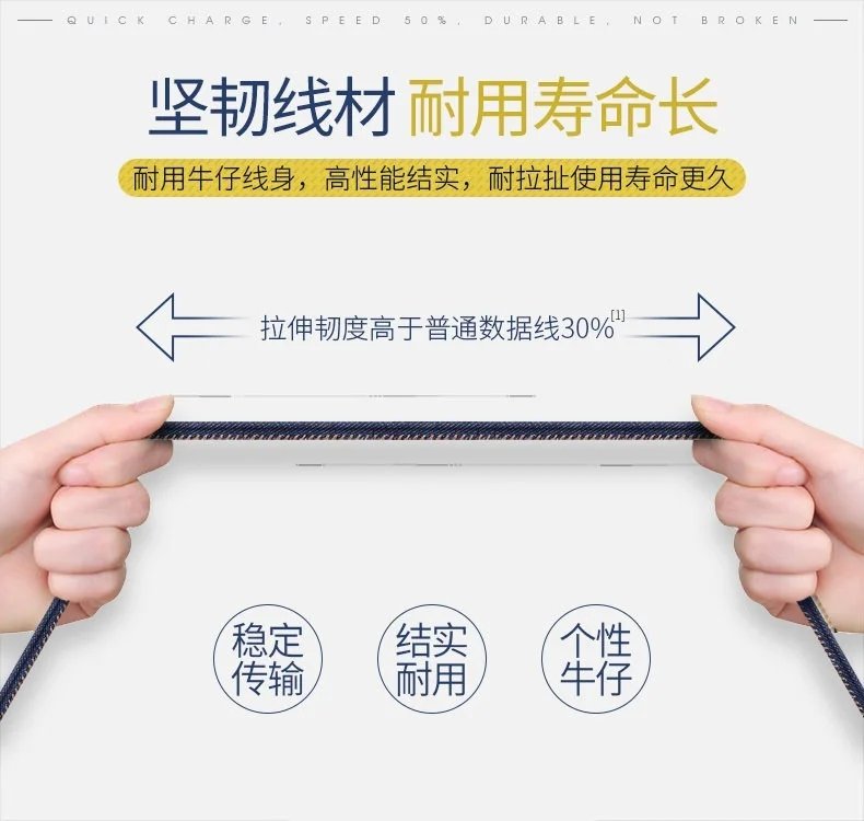 Usb type C роскошный Быстрый зарядный джинсовый кабель type-c для зарядного устройства USB C кабель для iPhone samsung Xiaomi huawei кабели для мобильных телефонов
