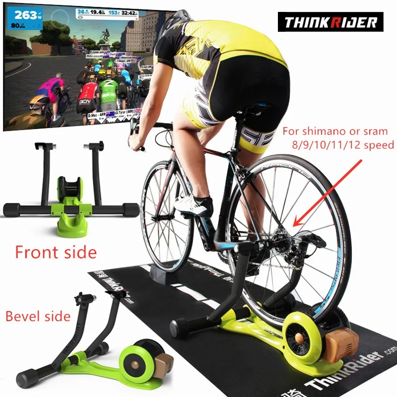 US $199.08 Fast shipping Thinkrider x3 MTB Road for 89101112 speed Bicycle Smart Indoor Cycling Builtin Power Meter For PowerFun Zwift