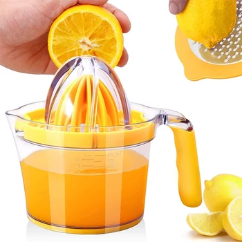 

Kitchen Manual Hand Press Lemon Orange Squeezer Juice Maker Egg Separator With Measuring Cup Kitchen Tool New Flip Type