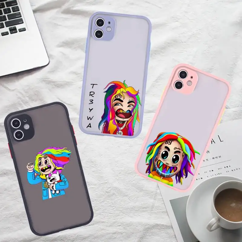 Rapper 6ix9ine Dummy Boy DAY69 Phone Case For iPhone 12 11 13 Mini Pro XR XS Max 7 8 Plus X Matte transparent Gray Back Cover | Мобильные