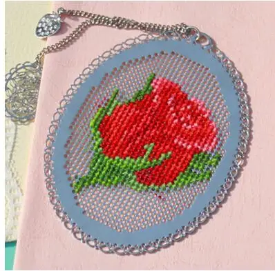 TT Rose ремесло Стич вышивки крестом металлическая Закладка серебро Золотой Рукоделие Вышивка ремесла счетный крест-строчка Kit-6TH - Цвет: Белый