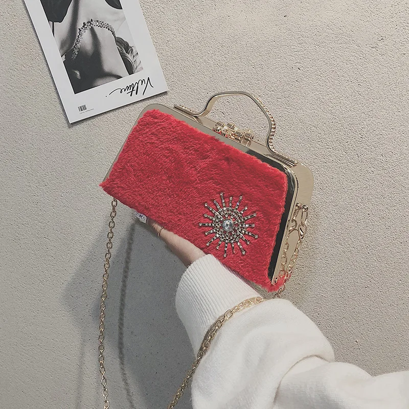 

2020 New Style Dinner Handbag Women's Bag Chain Korean-style Carrying Formal Dress Shoulder Dinner Bag Fashion Maomao Bag