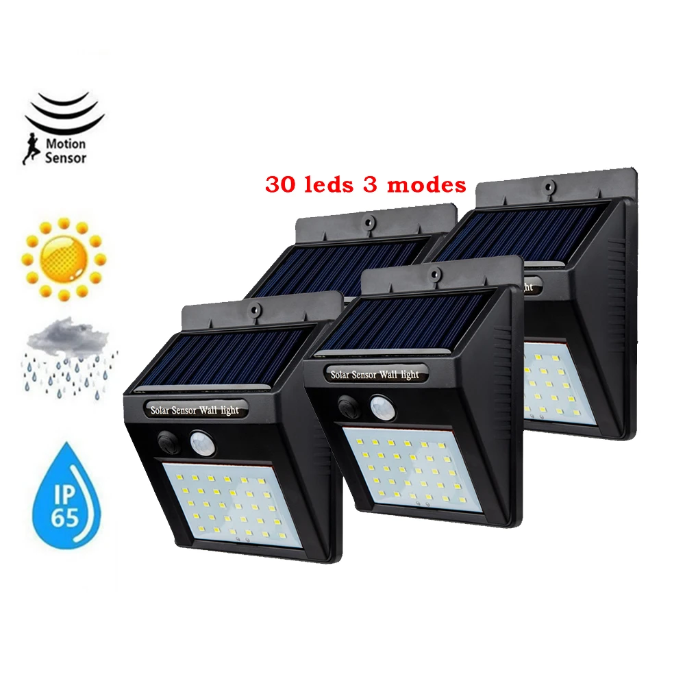 

1-4PCS LEDs Solar light PIR Motion Sensor Solar Power night lamp LED Garden Light Outdoor Security Solar Wall Lamp Waterproof in