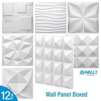 

12 PCS 30x30cm 3D tile panel mold plaster wall 3D wall stickers living room wallpaper mural Waterproof sticker Bathroom Kitchen