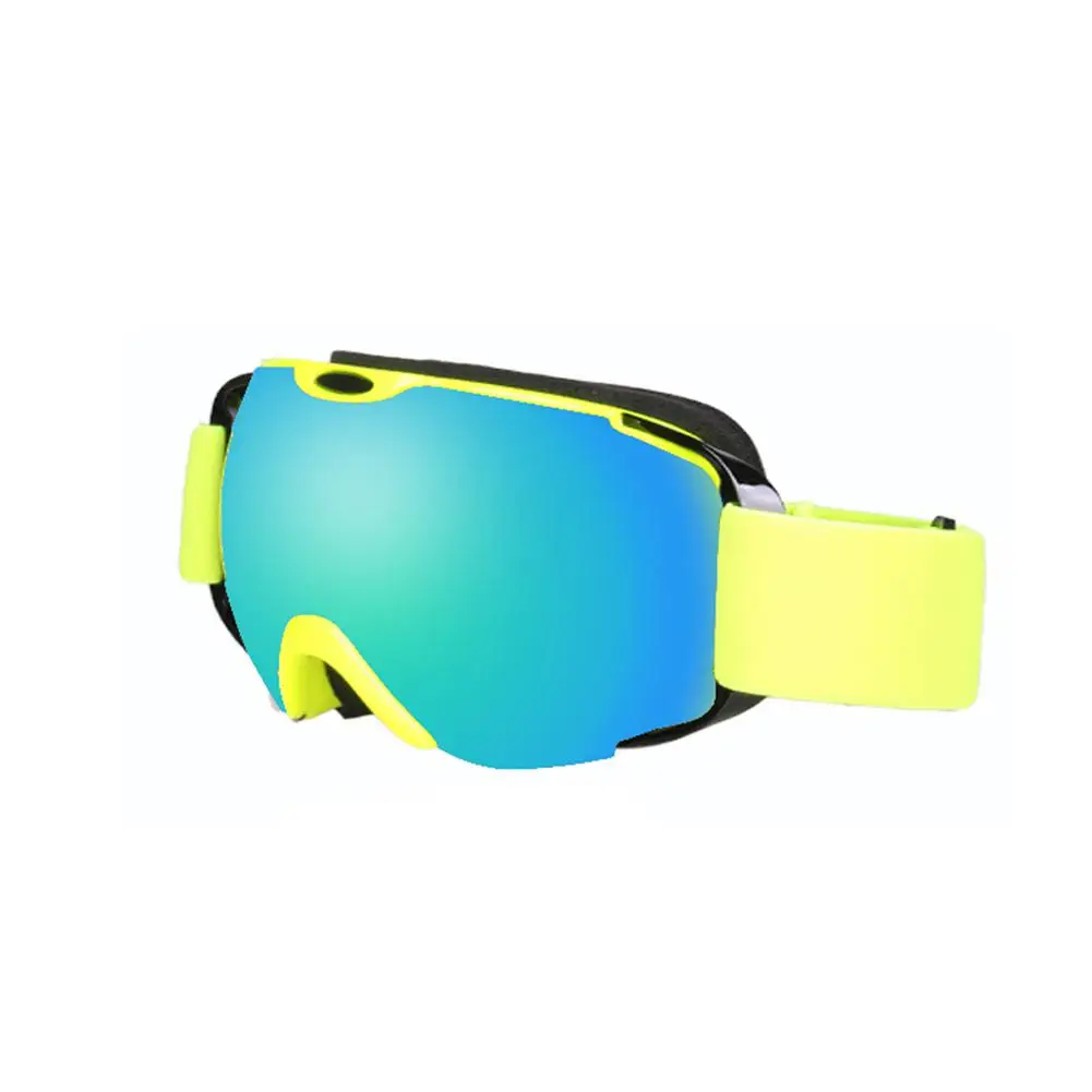 Fluorescent yellow Studyset лыжные очки двухслойные противотуманные большие сферические снежные виды спорта сноуборд Альпинизм очки - Цвет: Fluorescent yellow