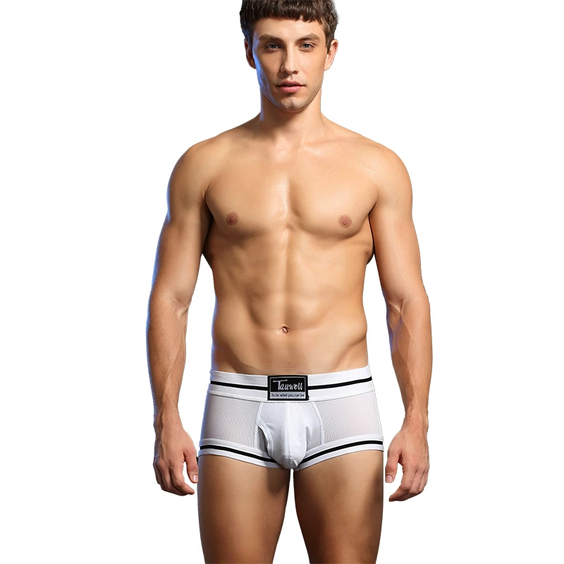 New Sexy Men's Underwear Boxer Shorts Comfortable Breathable Slim Trunk Underpants Solid Color Boxers Male Intimates boxer pants