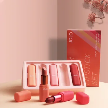 

Makeup JOJO Dreamy Sweetheart Lipstick Set Schoolgirl Parity Velvet Matte Fog Surface 5 Pack Packaged Combination