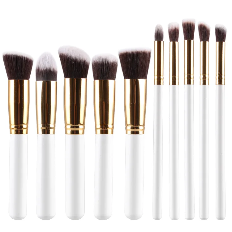 BJ 10 шт. набор высококачественной основы Maquiagem power Eye shadow Blending Contour Highlight Cosmetic beauty Makeup Кисти Наборы инструментов - Handle Color: BJ
