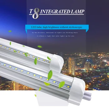 

1FT LED Shop Light Tube Fixture 10W T8 Integrated LED Light Tubes AC85V-265V 48 pcs 2835 SMD 270 Degree Lighting LED Tube Light