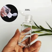 10 pçs 30ml trapezoidal vazio mão desinfetante garrafas gel transparente garrafas recarregáveis viagem recipiente cosmatic maquiagem ferramenta nova