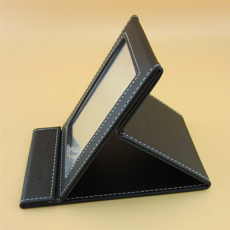 

1pcs Exquisite Portable Folding Makeup Mirror Beauty Life Work Mini Desktop College Style PU Makeup Mirror Beauty Tools