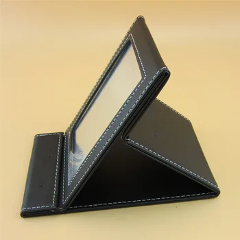 

1pcs Exquisite Portable Folding Makeup Mirror Beauty Life Work Mini Desktop College Style PU Makeup Mirror Beauty Tools
