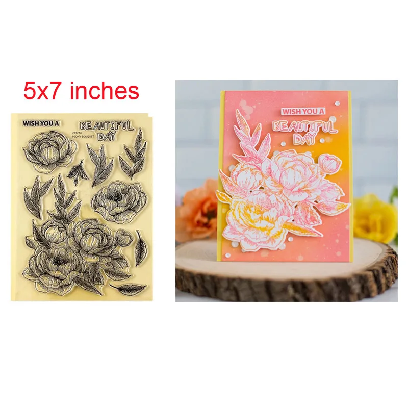 Girl Flower leaf Pumpkin Words Clear Silicone Stamps/Seals for DIY Scrapbooking/Photo Album Craft Clear Stamp - Цвет: WW0537A1