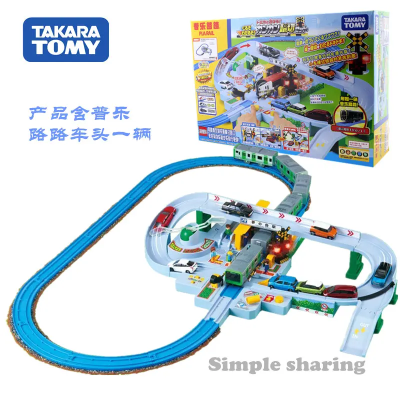 TAKARA TOMY Plarail Давайте поиграем с Tomica Kankan пересечение железнодорожного пути Один