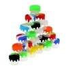48pcs 6ml Glass Silicone Container Nonstick Wax Jar with Air Tight Silicone Lid Small Round Storage Box for Oil, Lip Balm 5