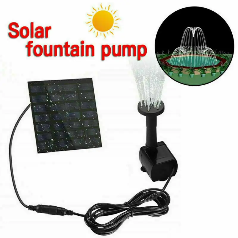 180L/H Solar Panel Powered Water Feature Pump Garden Pool Pond Fountain Aquarium