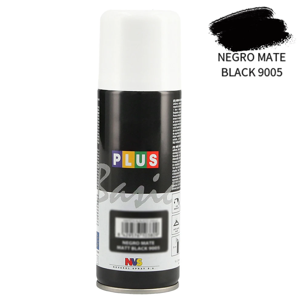 FUSIYU-Spray de Pintura Acrílica de 400ml, Secado Rápido Sin Burbujas,Estándar,Enviar desde Europa,Color Negro Mate 9005