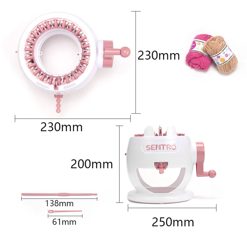 QJH Christmas Hat/Scarf/Gloves/Sock Knitting Machine Adult Child Knitting Machine Set Holiday Gift 22 Needles DIY Handmade