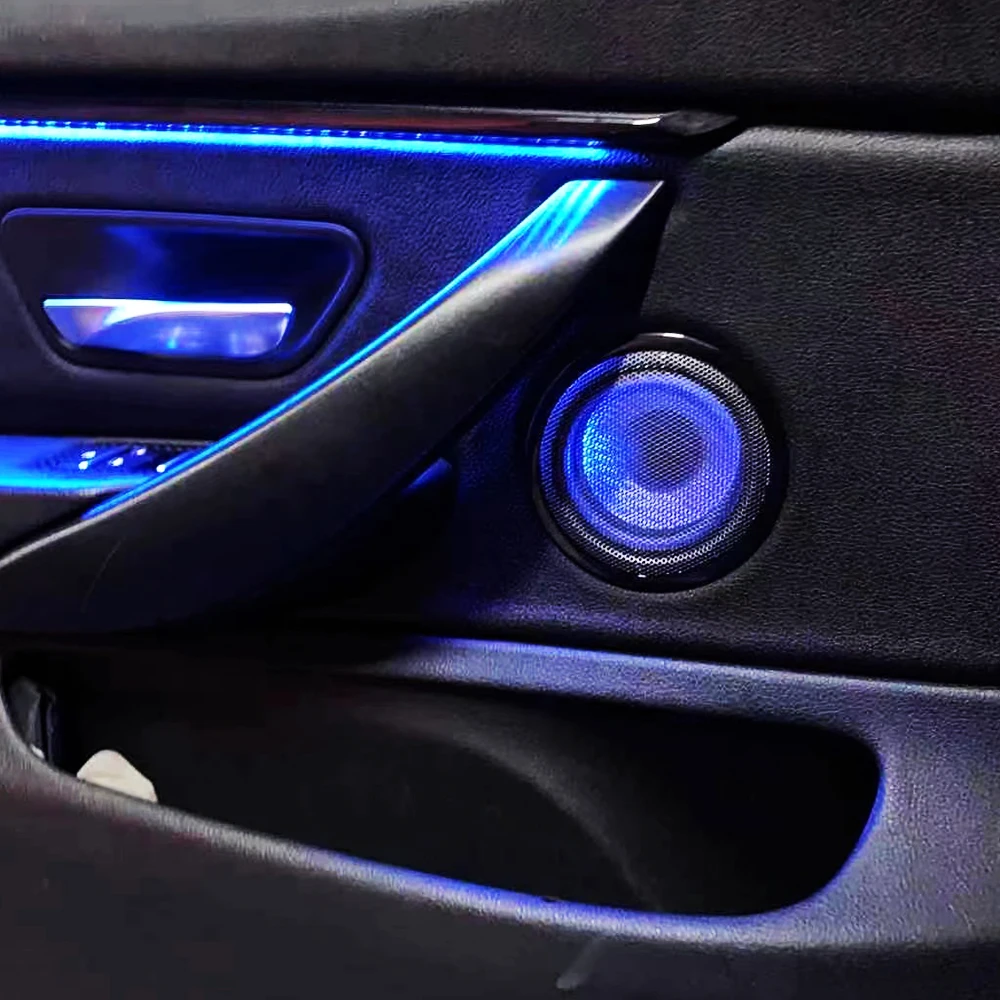 KenKER 車のドアのオーディオカバー、BMW3シリーズF30F31 F342013-2018に適合 車ドアオーディオ発光スピーカーカバーbmw F30 F32 F31 F34 3 4