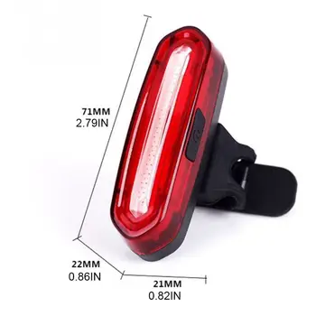 

Bike Taillight Waterproof Rear Light Usb Charging Cycling LED Warning Light Q0KF