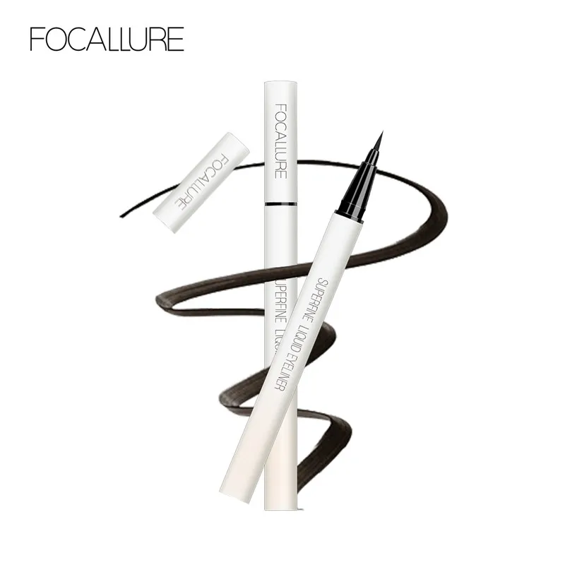 FOCALLURE-lápiz delineador negro superfino, pluma de pintor de secado rápido, resistente al agua, delineador líquido para ojos, maquillaje, 1 ud.